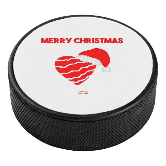 Kerstmis Santa Hart Hockey Puck (3/4)