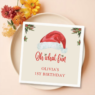 Kerstmis Santa Hat Verjaardagsfeestje Servetten
