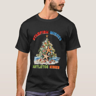 Kerstmis Santa Ho Beach Grappige Zomer Juli Starfi T-shirt