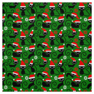 Kerstmis santa katten Kerststof Stof