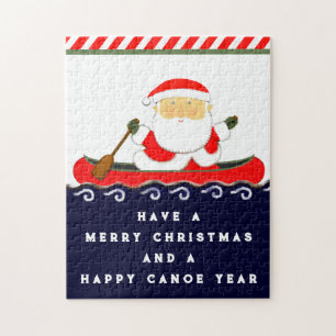 Kerstmis Santa Kayaking Legpuzzel