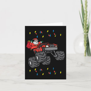 Kerstmis Santa Monster Truck Xmas Boys Kinder Peut Kaart