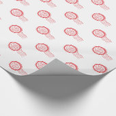 KERSTMIS SANTA NICE LIJST goedgekeurd rood stempel Cadeaupapier (Hoek)