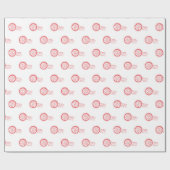 KERSTMIS SANTA NICE LIJST goedgekeurd rood stempel Cadeaupapier (Vlak)