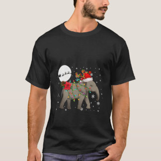Kerstmis Santa rendier olifant matching Kinder naa T-shirt