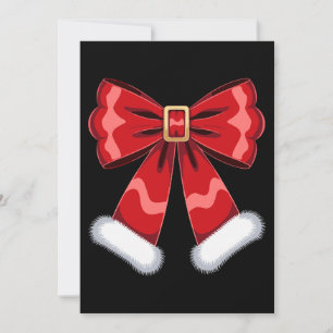 Kerstmis Santa Riem Boog Rode Bont Ornament Xmas Kaart