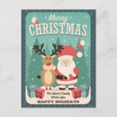 Kerstmis: Santa Rudolph ・  Briefkaart (Voorkant)