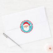 Kerstmis - Santa Stickers (Rond) (Envelop)