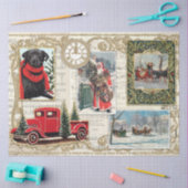 Kerstmis  Santa Truck Labrador Decoupage Tissuepapier (Craft)