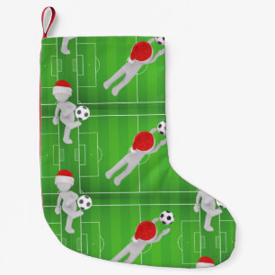 kerstmis santa voetbal kleine kerstsok