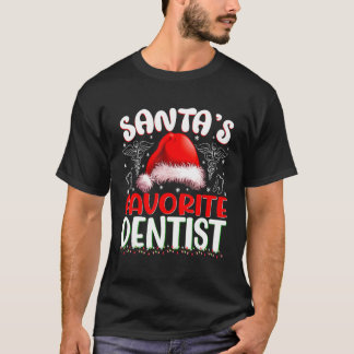 Kerstmis Santa's Favoriete Tandarts Kerstmis T-shirt