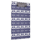 Kerstmis, Scandinavische Folk Blue en White Klembord (Rechts)