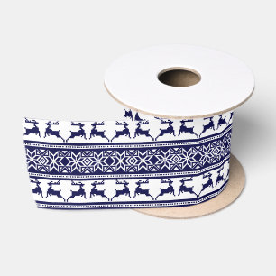 Kerstmis, Scandinavische Folk Blue en White Lint