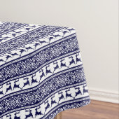 Kerstmis, Scandinavische Folk Blue en White Tafelkleed (Voorbeeld)