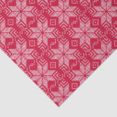 Kerstmis, Scandinavische, rode, witte, sneeuwvlokk Tissuepapier (Detail)