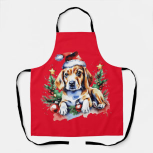 Kerstmis schattige puppy schort