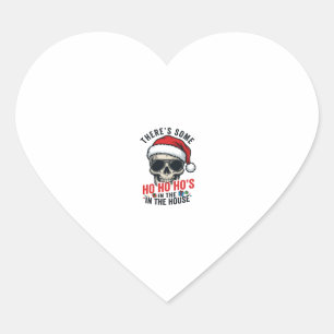Kerstmis Schedel Ho Ho Ho Humor Ontwerp Hart Sticker