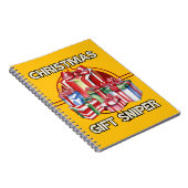 Kerstmis, scherpschutter, cadeau, leger notitieboek (Rechterzijde)