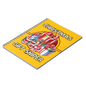 Kerstmis, scherpschutter, cadeau, leger notitieboek (Linkerzijde)