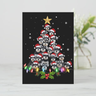 Kerstmis Schnauzer Hond Kerstboom Xmas Huisdier Di Kaart