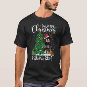 Kerstmis Schnauzer Reindeer Pajama Dog 1 T-shirt