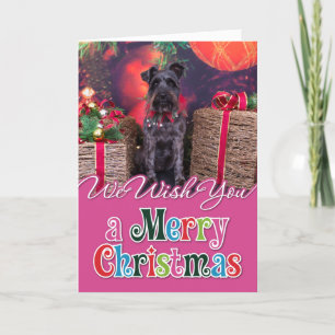 Kerstmis - Schnauzer - Sophie Feestdagen Kaart