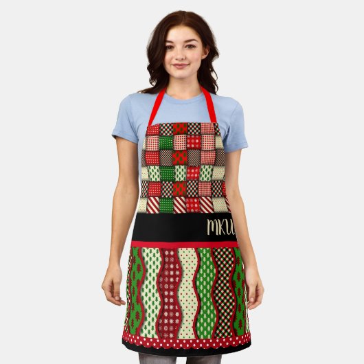 Kerstmis Schort (Gedragen)