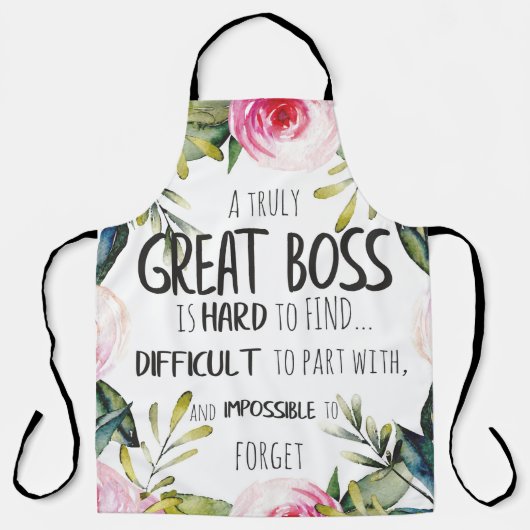 Kerstmis schort voor waardering voor baas bedankt (Voorkant)