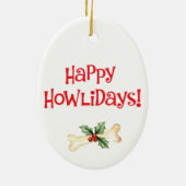 Kerstmis Schotse hond Keramisch Ornament (Achterkant)