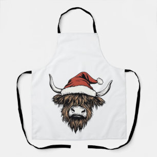Kerstmis Schotse Hooglanders Xmas Kerstman Wollige Schort