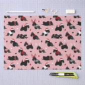 Kerstmis Schotse terrier Pink Tissuepapier (Craft)
