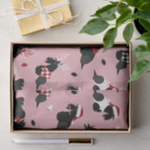 Kerstmis Schotse terrier Pink Tissuepapier (Geschenk)