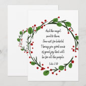 Kerstmis Schrift Sticker Schrift Feestdagenkaart (Voorkant / Achterkant)