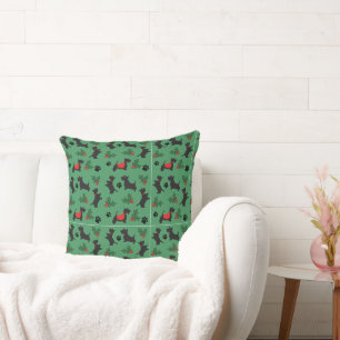 Kerstmis Scottie Hond Holiday Decoratie Kussen