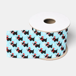 Kerstmis Scottie Honden Patroon Grosgrain Lint