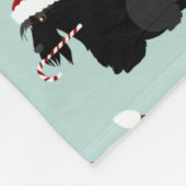 Kerstmis, Scottish Terrier Blue Fleece Deken (Hoek)
