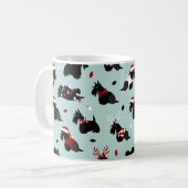 Kerstmis, Scottish Terrier Blue Koffiemok (Voorkant links)