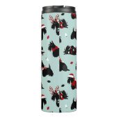 Kerstmis, Scottish Terrier Blue Thermosbeker (Achterkant)