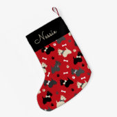 Kerstmis, Scottish Terrier Red Kleine Kerstsok (Achterkant (Hangend))