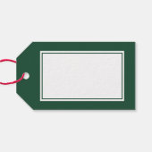 Kerstmis Script Groene Cadeaulabel (Achterkant Horizontaal)