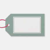Kerstmis Script Sage Groen Cadeaulabel (Achterkant Horizontaal)