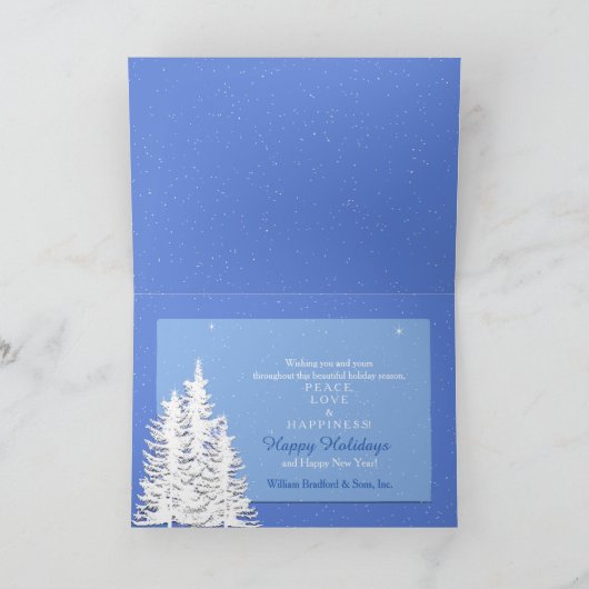 Kerstmis - Seizoensgroeten, Winter, Business Feestdagen Kaart (Binnen)