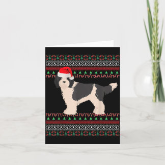 Kerstmis Sheepadoodle Lelijke Schaapshond Poodle K Kaart