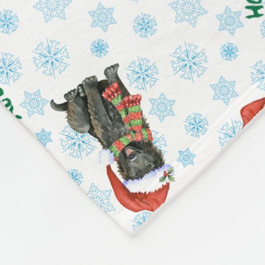 Kerstmis: Sheepdog Fleece Blanket (Hoek)