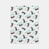 Kerstmis: Sheepdog Fleece Blanket (Voorkant)