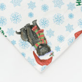 Kerstmis: Sheepdog Fleece Blanket Deken (Hoek)