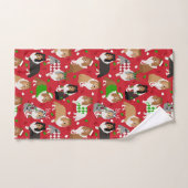 Kerstmis Sheltie Shetland Sheepdog Bad Handdoek (Handdoek)