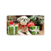 Kerstmis - Shih Tzu - Bailey Etiket (Voorkant)