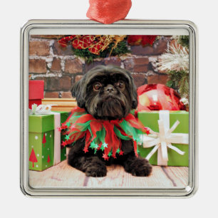 Kerstmis - Shih Tzu - Lily Metalen Ornament