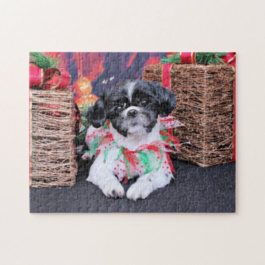 Kerstmis - Shih Tzu - Sadie Legpuzzel (Horizontaal)